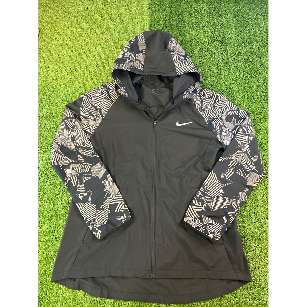 Nike Womens Essential‎ Flash Reflective Running Jacket  Black Large AQ4743-010